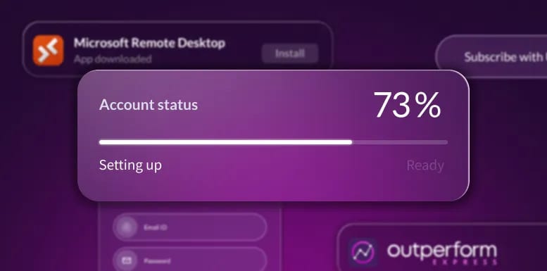 Micro details of Outperforms user interface