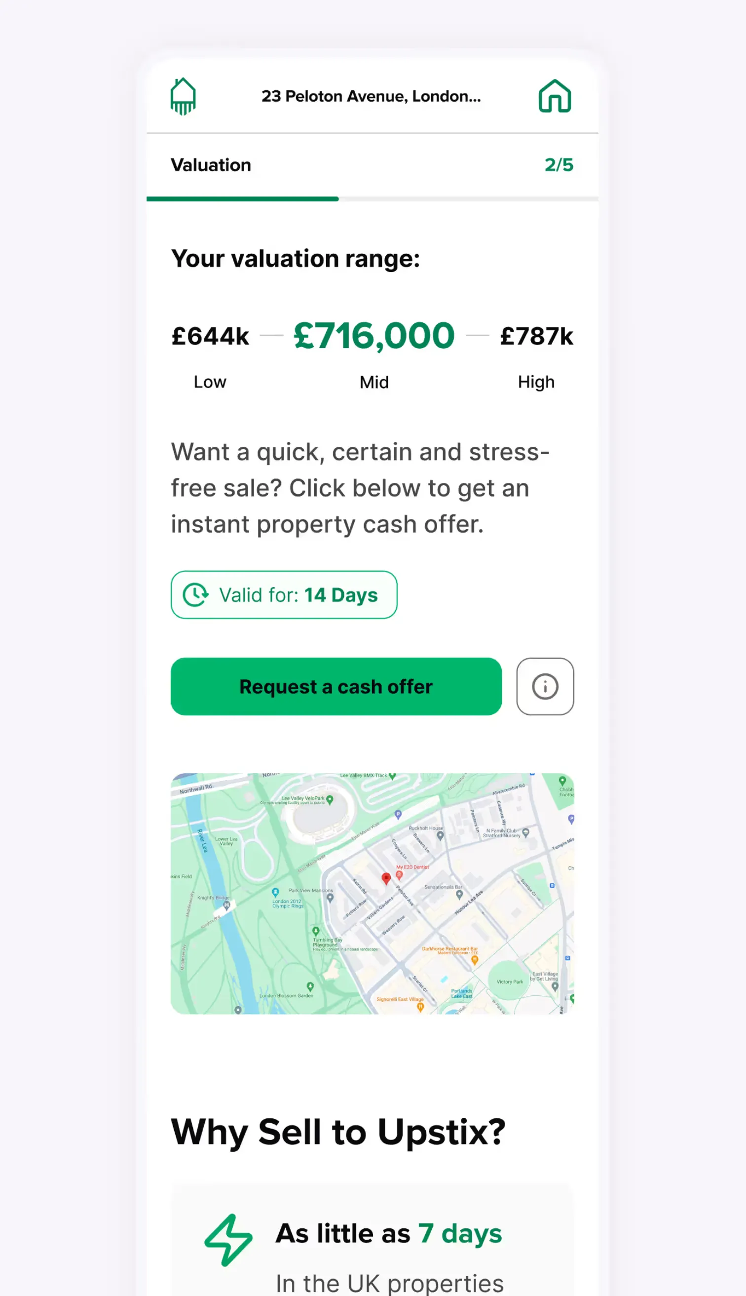 The Upstix valuation flow we designed and built