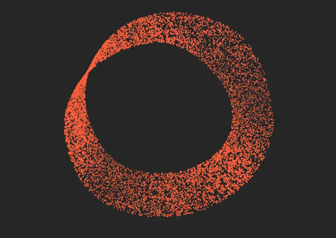 Abstract particle artwork